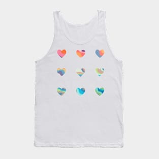 Mini Swirly Hearts Sticker Pack Tank Top